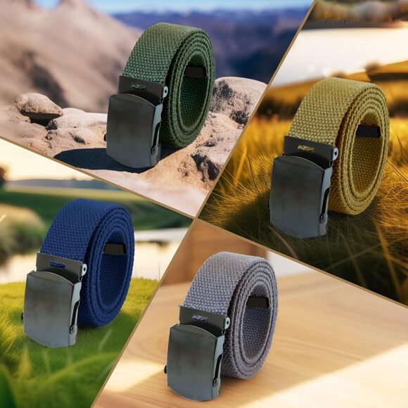 1656 Canvas Web Belt Military Golf Standard Duty With Black